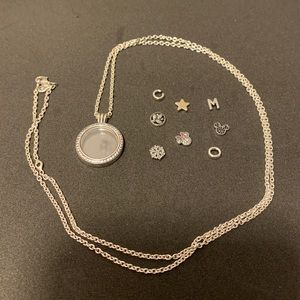 GENUINE Pandora Floating Locket w/ Charms